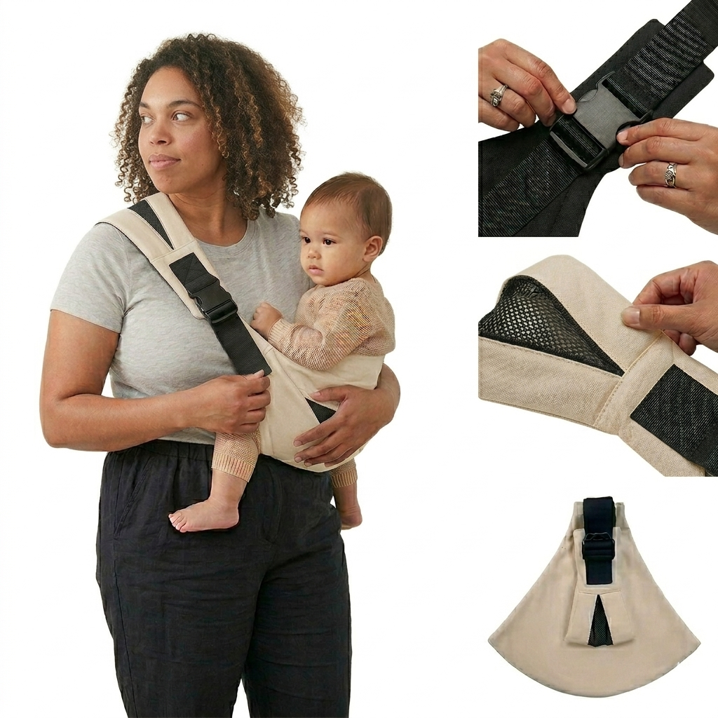 Porte-bébé  Bandoulière  - Beige