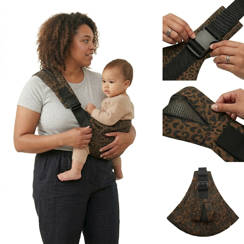 Porte-bébé  Bandoulière - Léopard